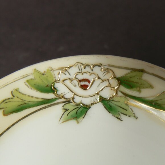 SET OF 6 VINTAGE NIPPON PORCELAIN BUTTER PAT PLATES 3 1/2" PLATES (C33) - Picture 7 of 8